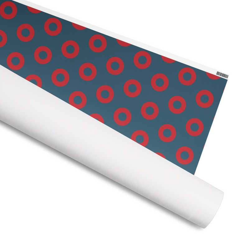 Red Circle Donut Wrapping Paper Roll - YEM