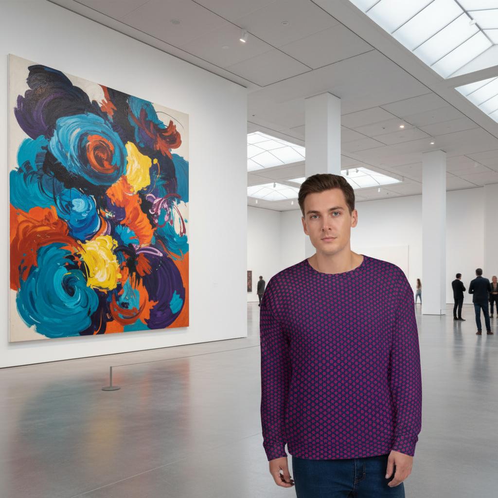 Red Circle Donut Unisex Sweatshirt - IHT