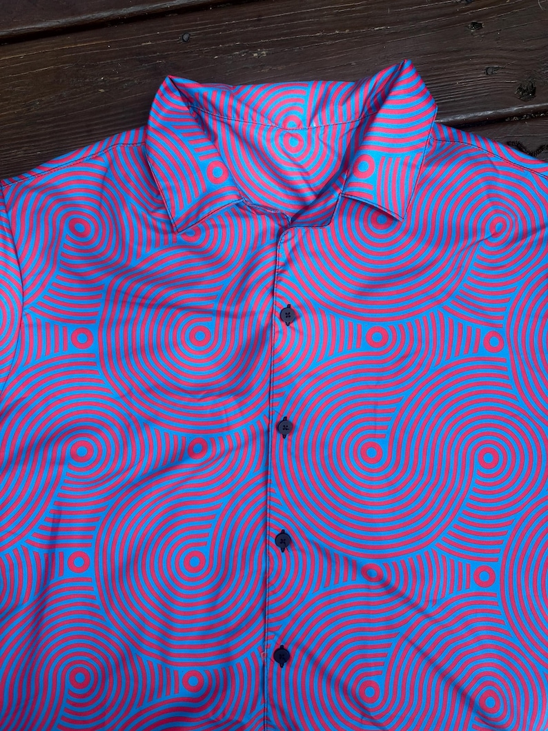 Phish Red Circle Donut Button Down Shirt- TUBE
