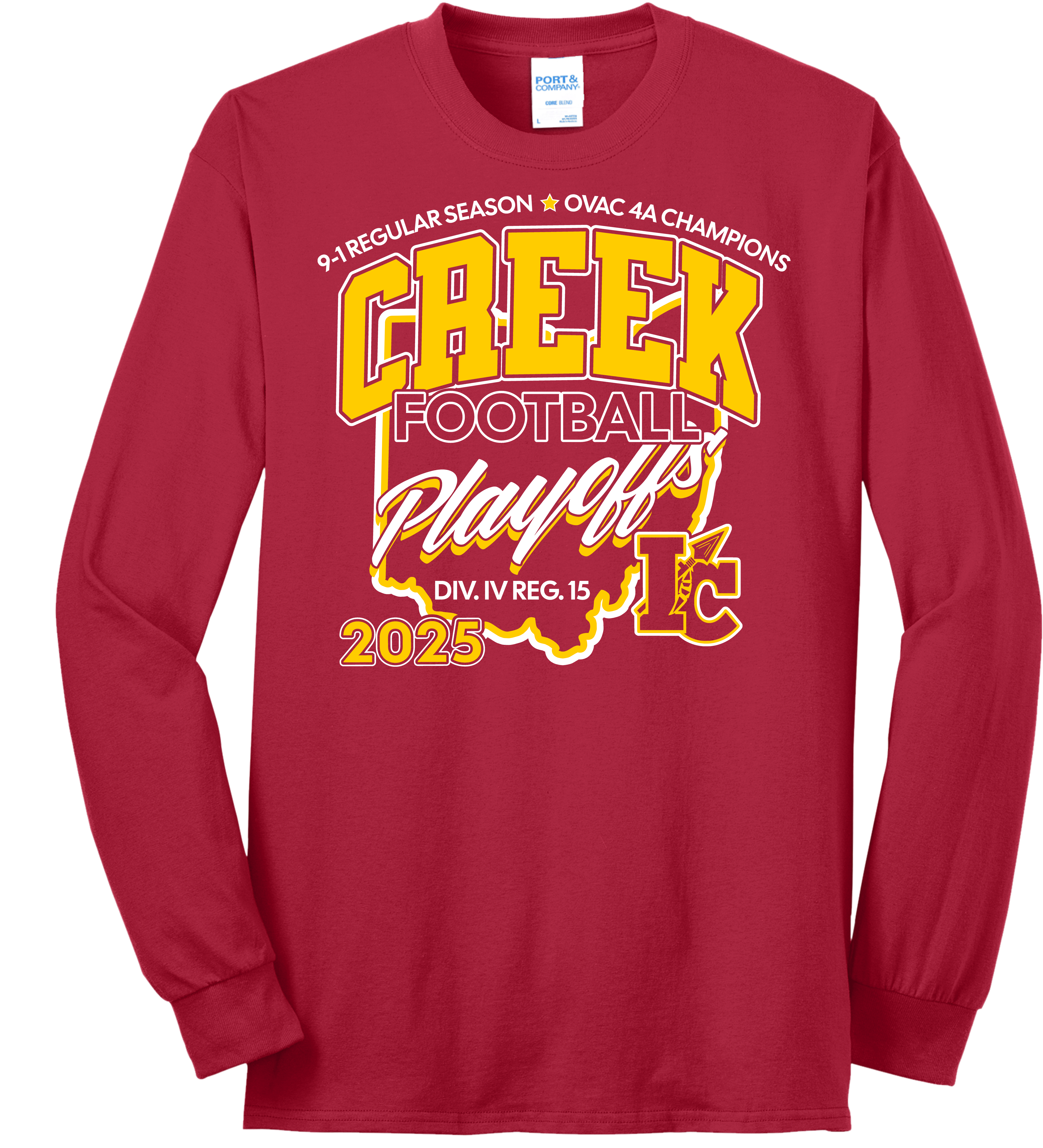 Indian Creek Football 2025 Playoff Long Sleeve Shirt