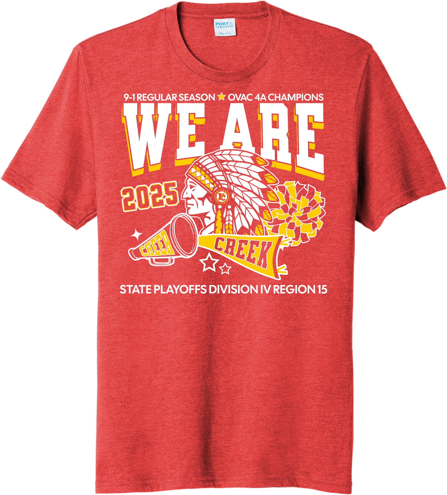 Indian Creek Football 2025 Playoff - Cheer Tri-Blend Tee
