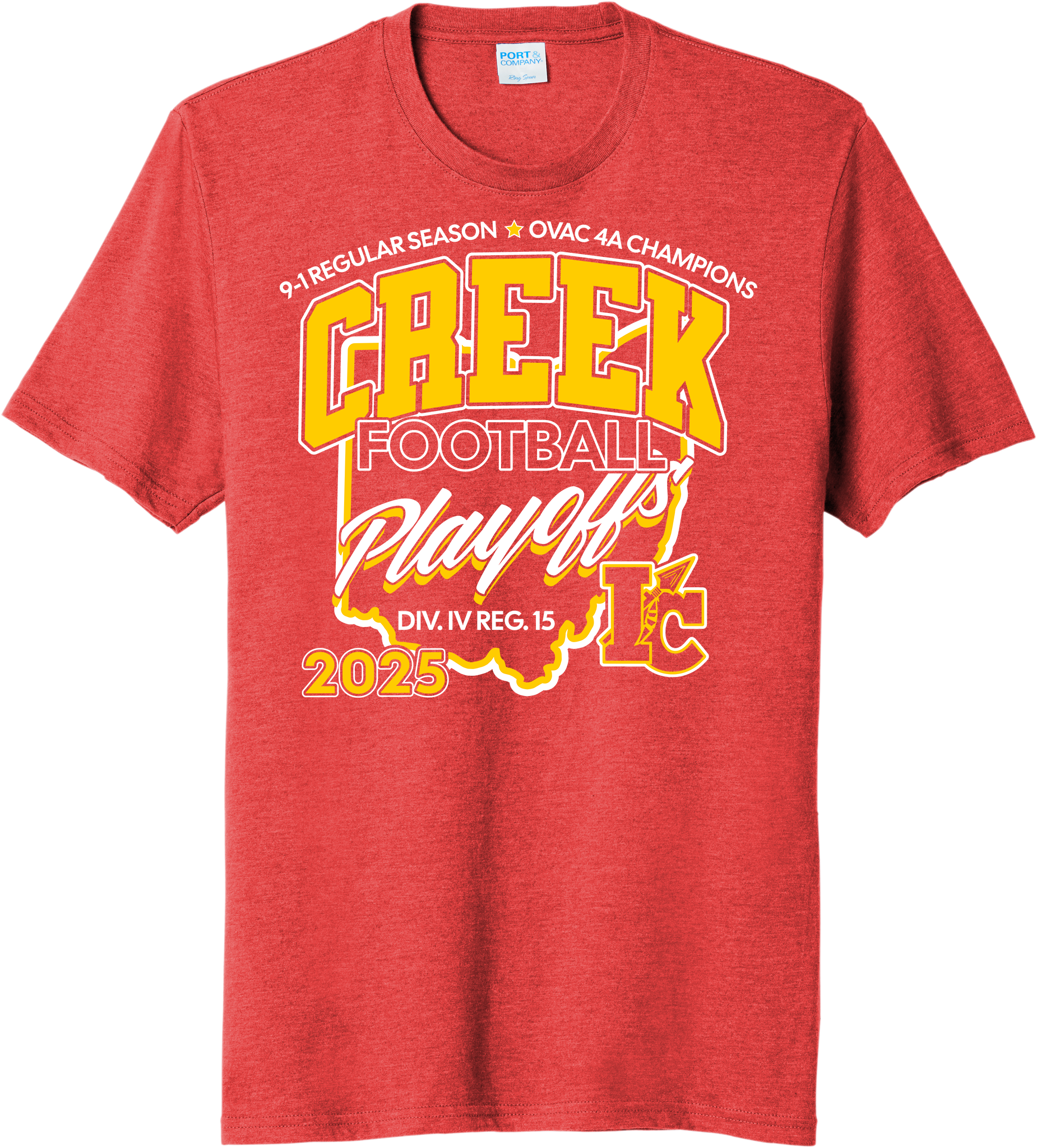 Indian Creek Football 2025 Playoff Tri-Blend Tee