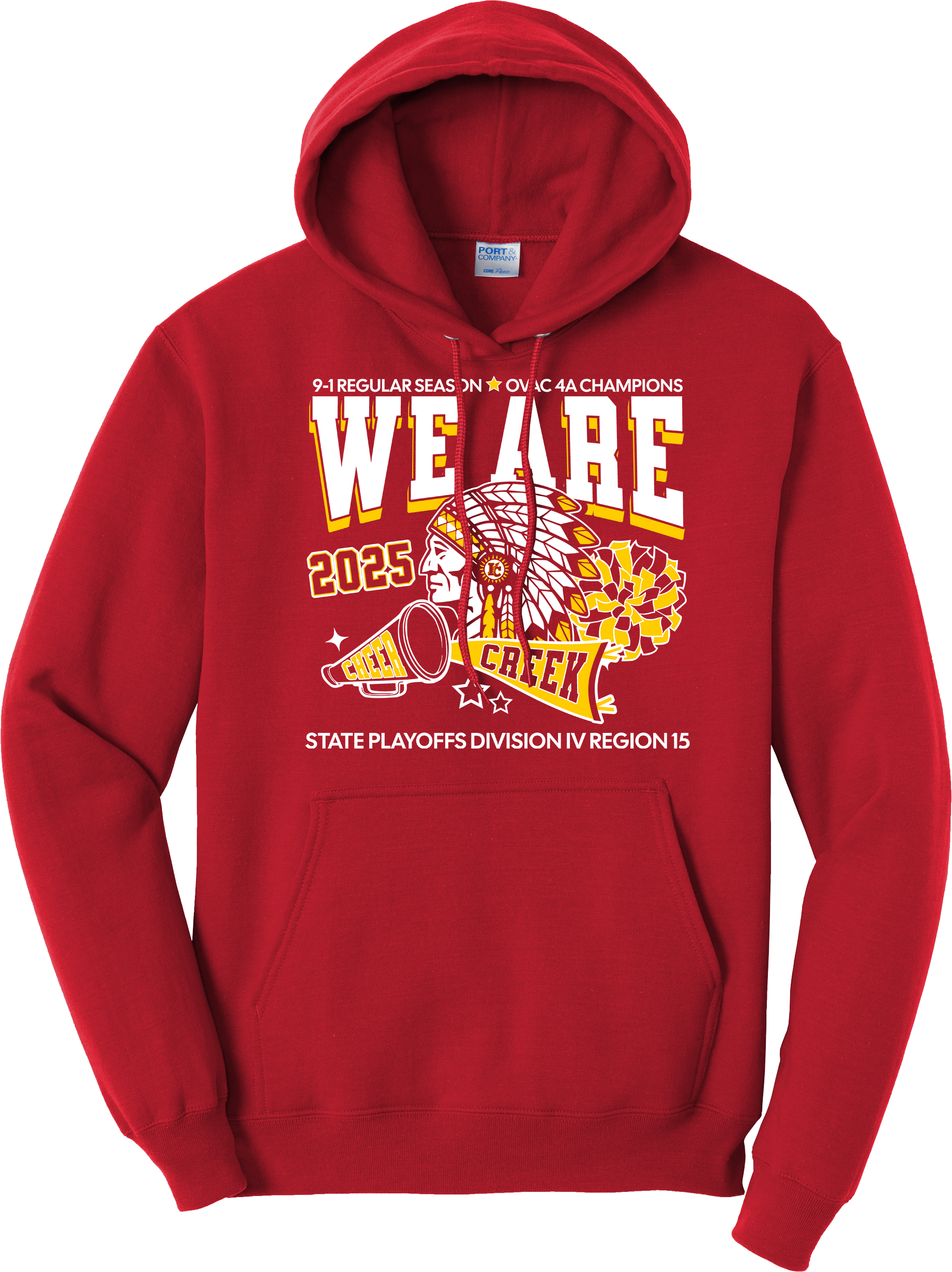 Indian Creek Football 2025 Playoff - Cheer Hoodie