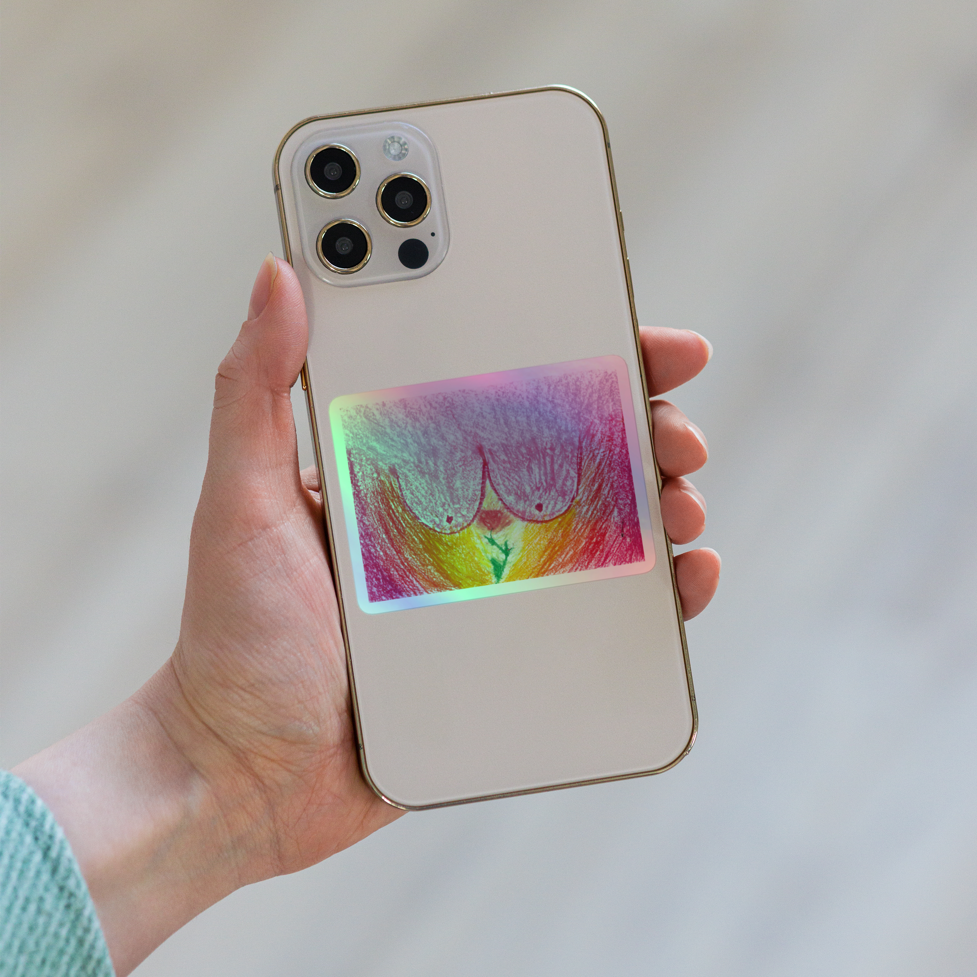 Holografiniai "boobies" lipdukai