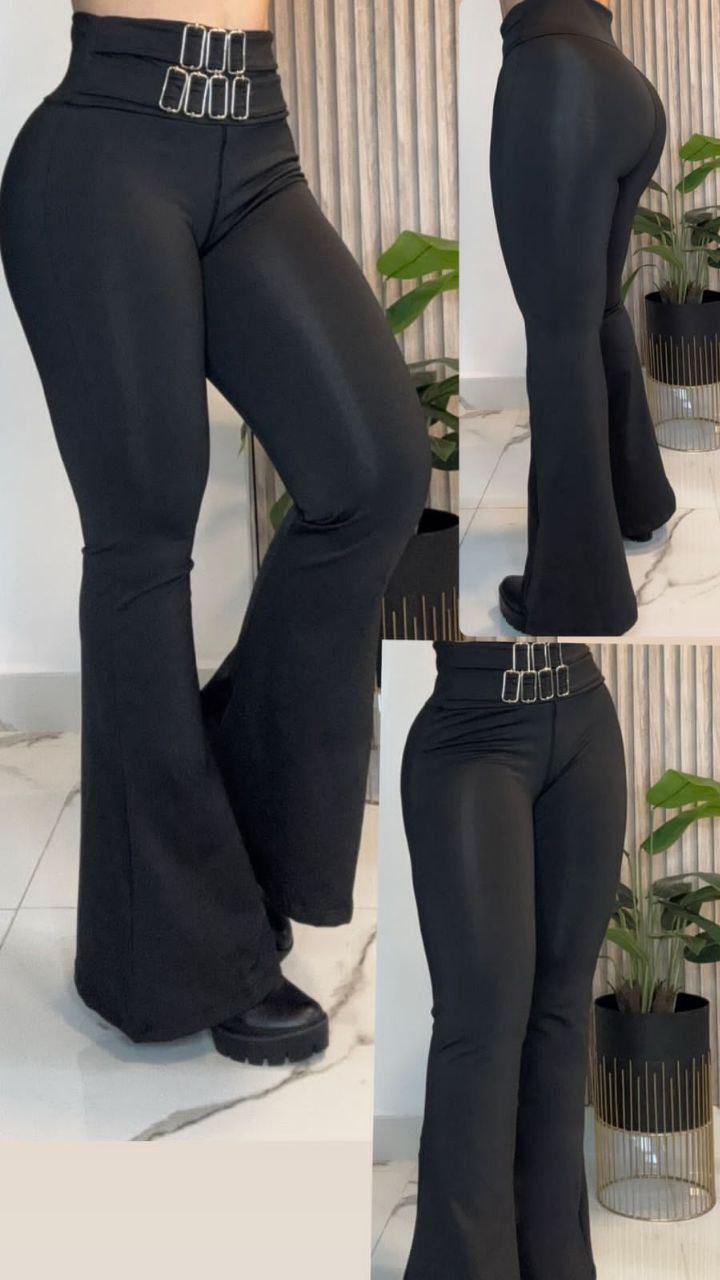 Pantalón Suplex Acampanado Negro