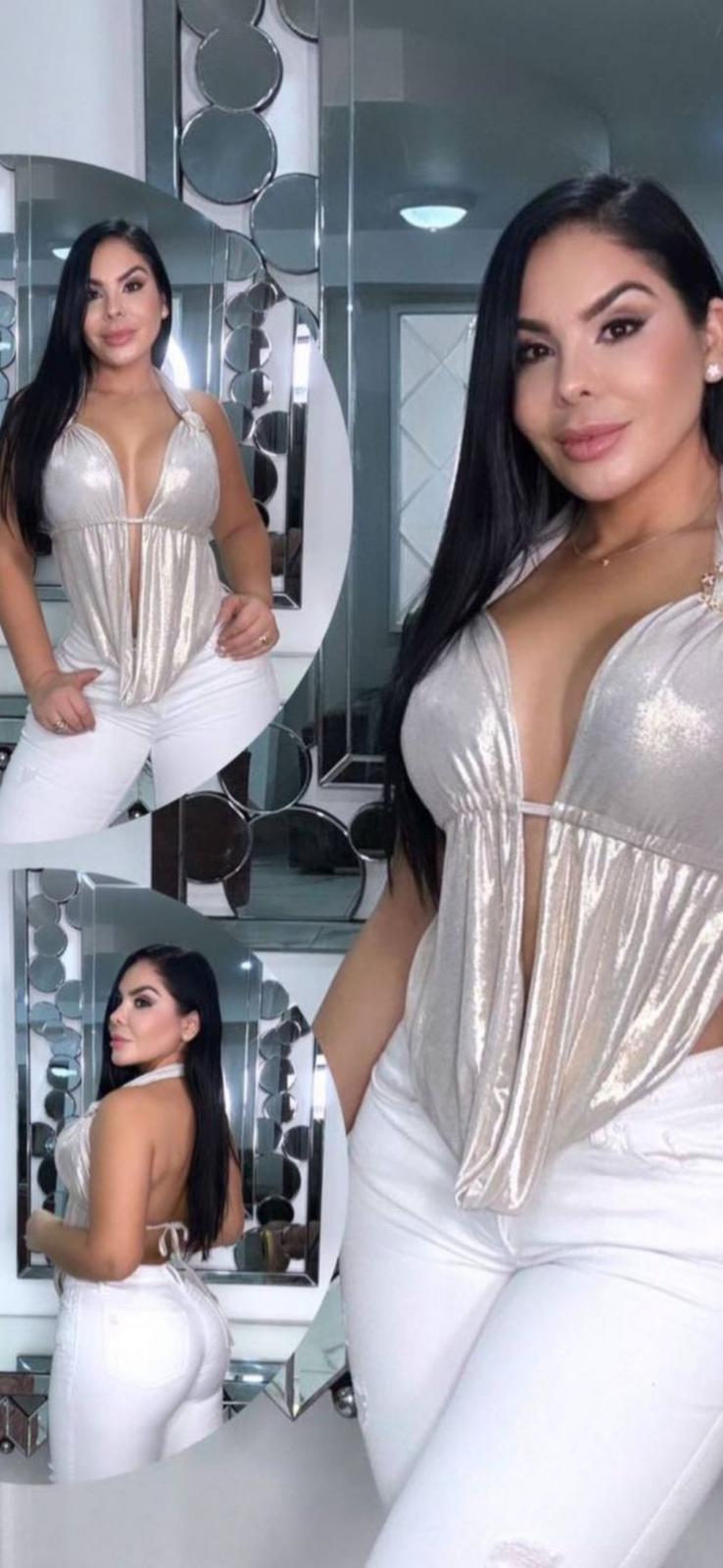 Blusa elegante plateada