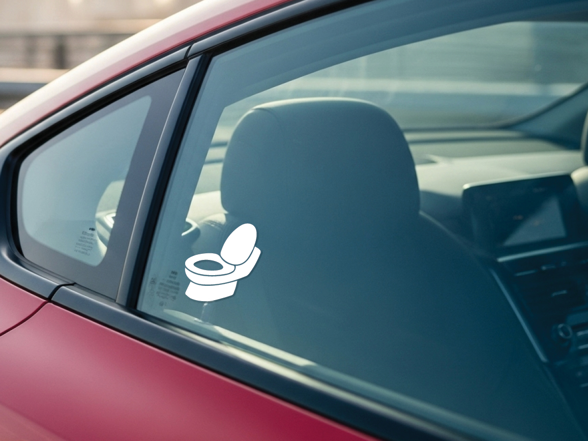Toilet Decal Vinyl Decal Sticker: Car, Window, Laptop