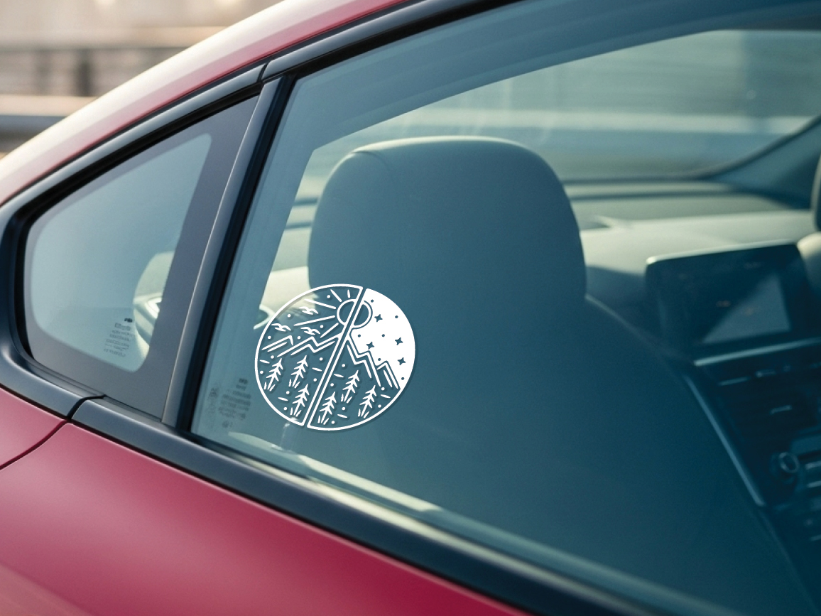 Mountain Decal Vinyl Decal Sticker: Car, Window, Laptop