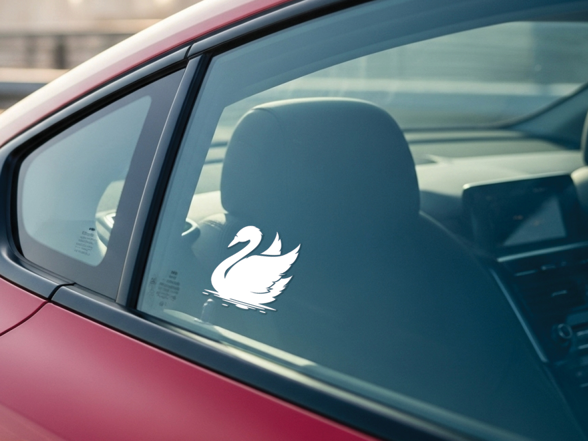 Swan Vinyl Decal Sticker: Car, Window, Laptop