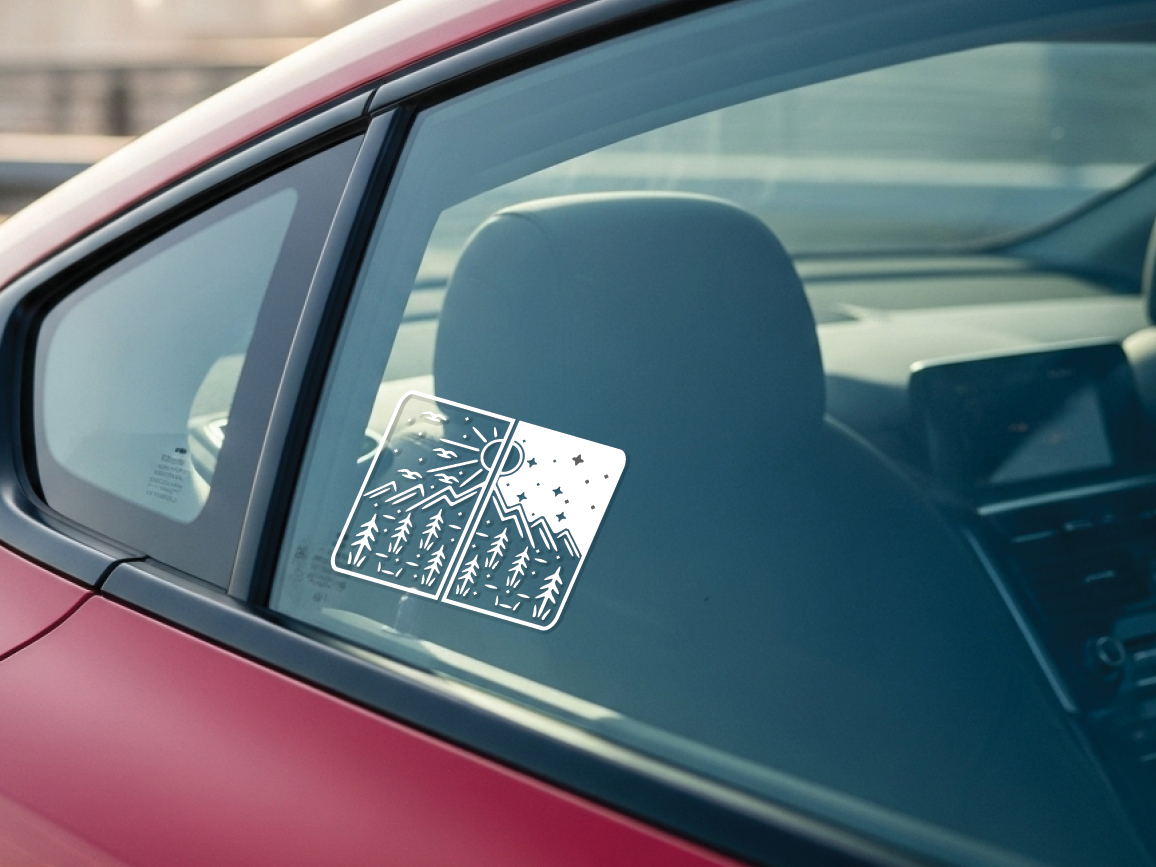 Mountain Decal Vinyl Decal Sticker: Car, Window, Laptop