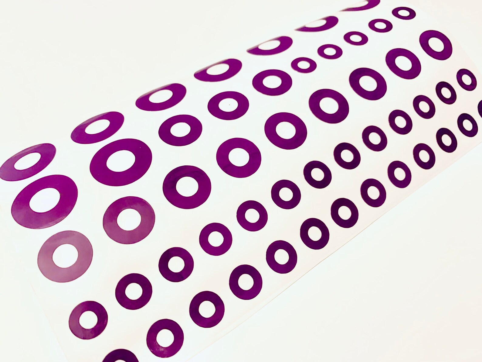 Red Circle Donut Sticker Sheet 