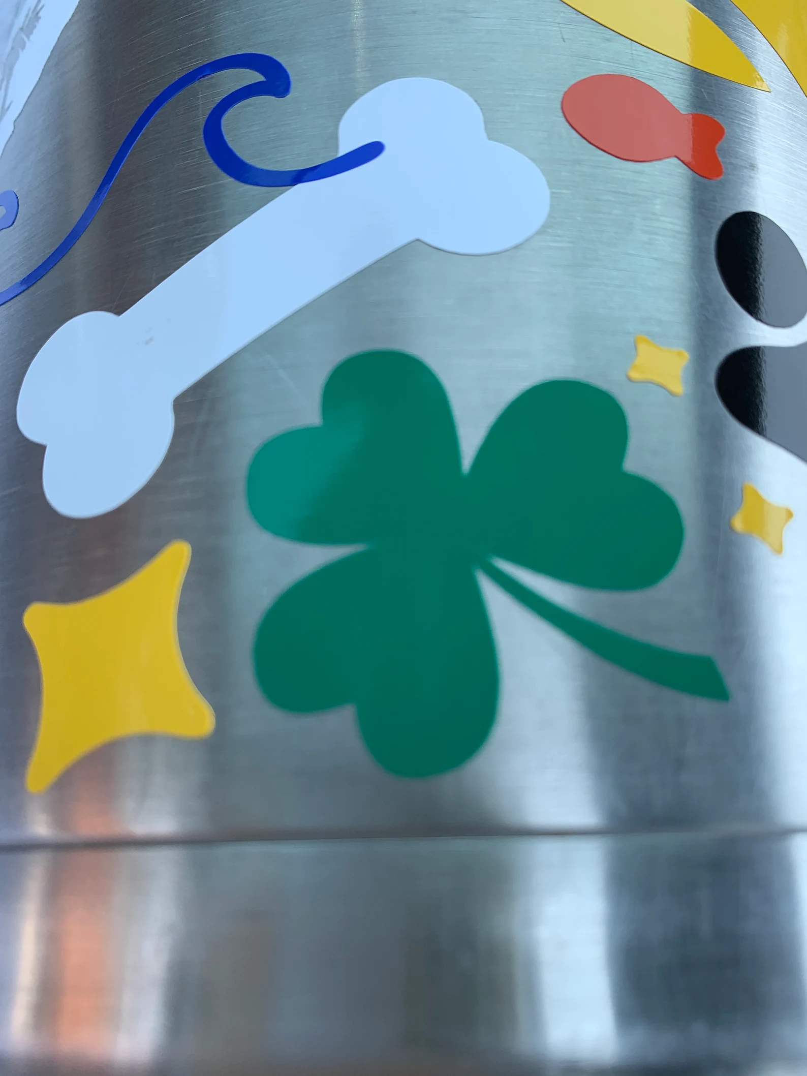 Shamrock Clover Tan Line Sticker