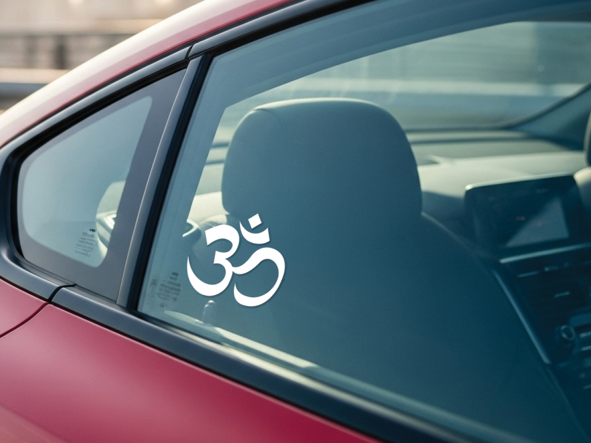 Om Ohm Yoga Vinyl Decal Sticker: Car, Window, Laptop
