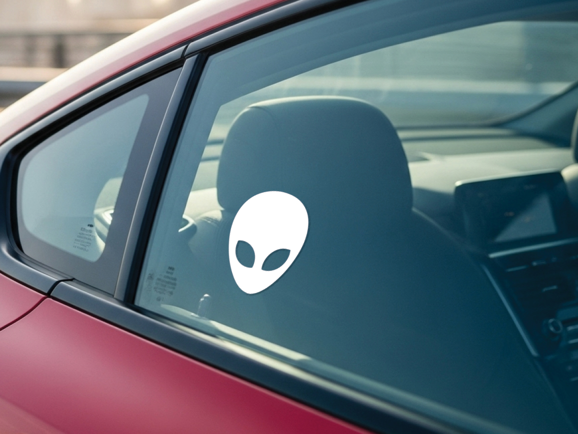 Alien Head Sticker Decal