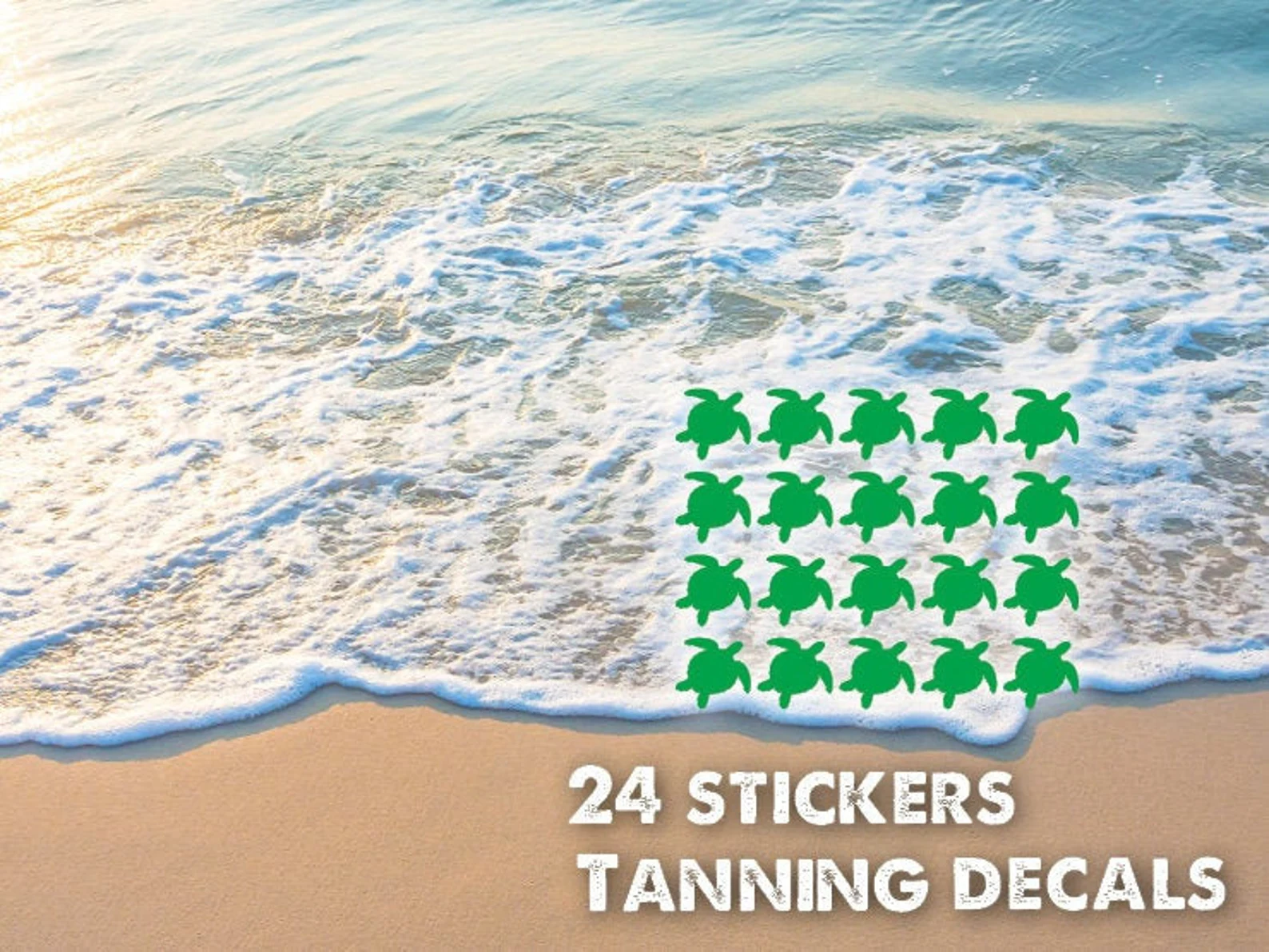 Sea Turtle Tan Line Sticker