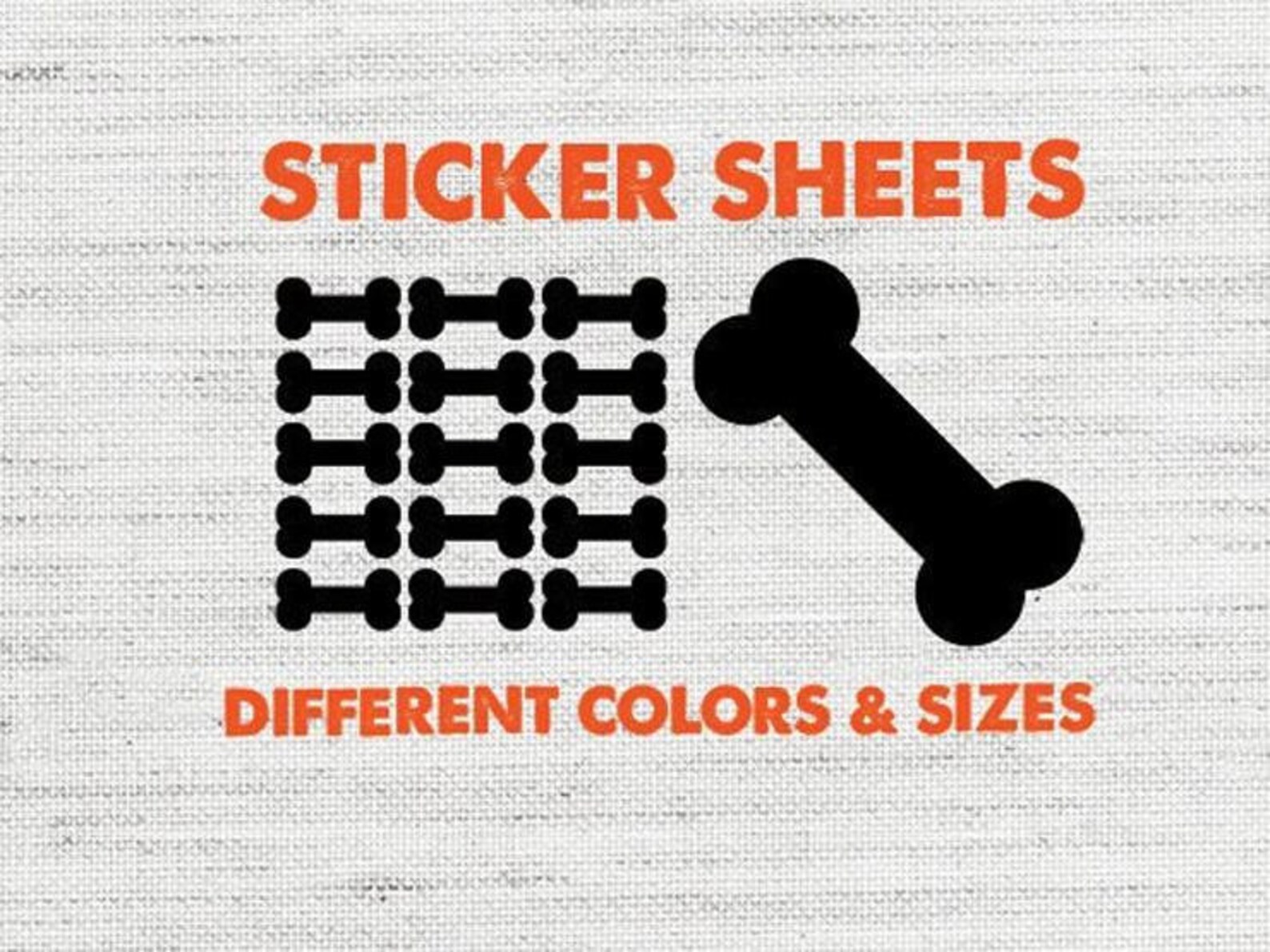 Dog Bone Sticker Sheet