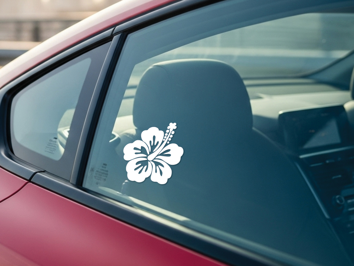 Hibiscus Vinyl Sticker Decal