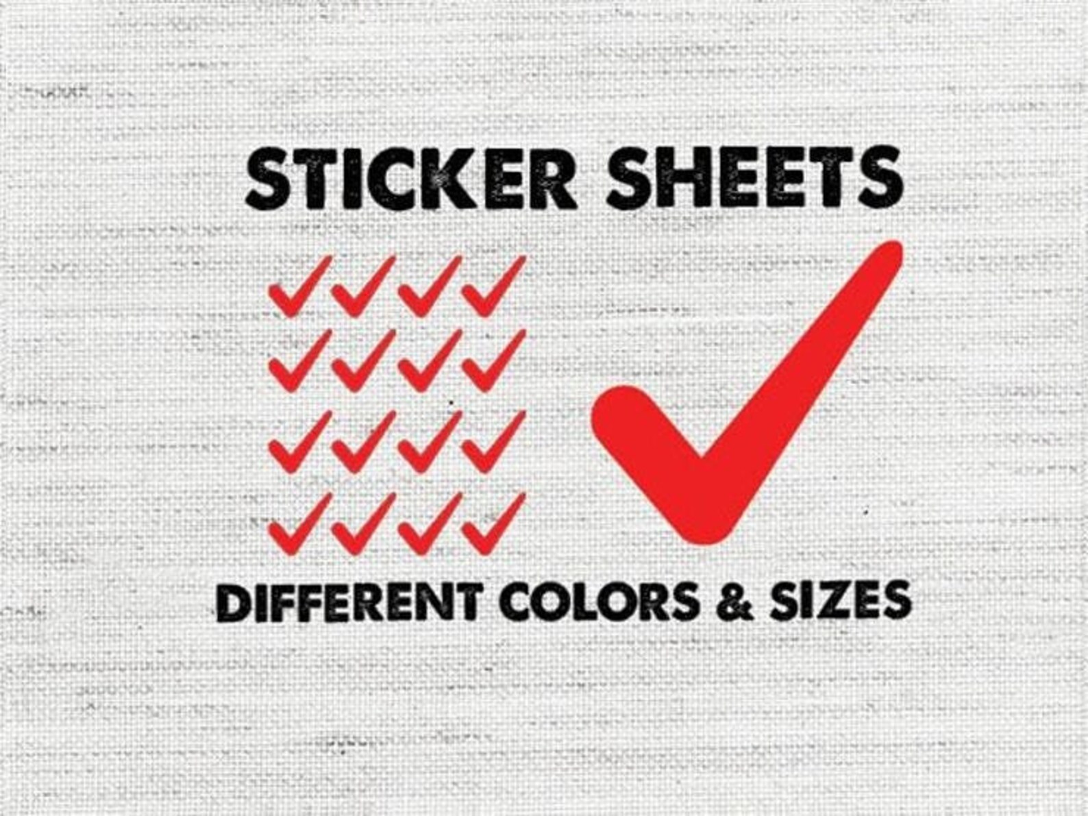 Check Mark Sticker Sheet
