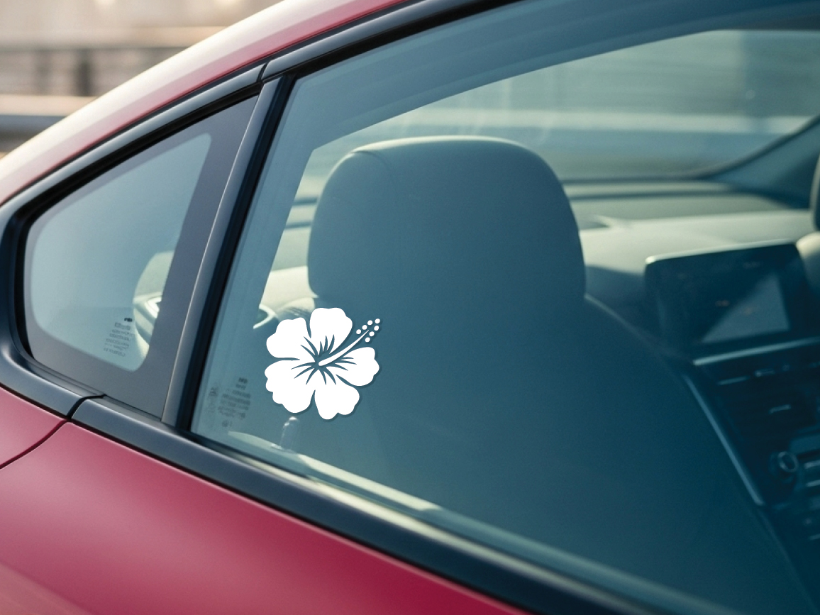 Hibiscus Vinyl Sticker Decal