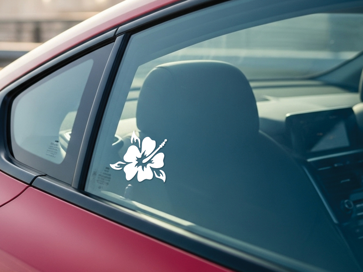 Hibiscus Vinyl Sticker Decal