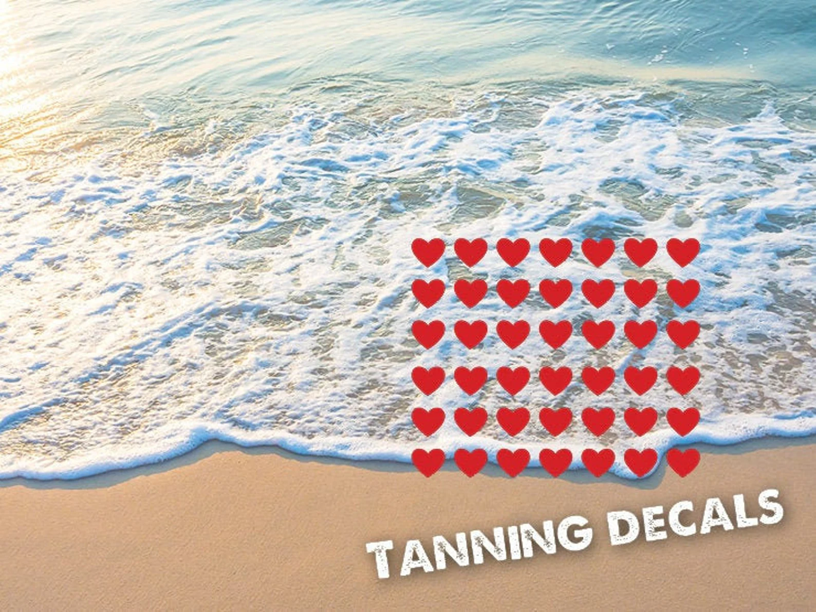 Heart Tan Line Sticker