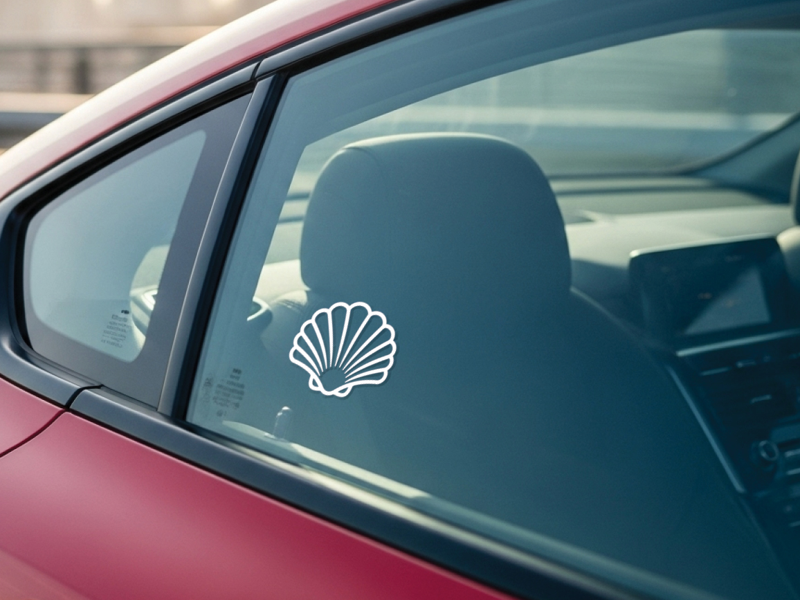Clam Shell Vinyl Sticker Decal