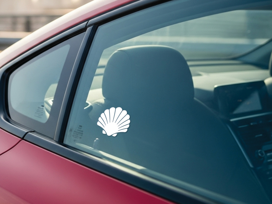 Clam Shell Vinyl Sticker Decal