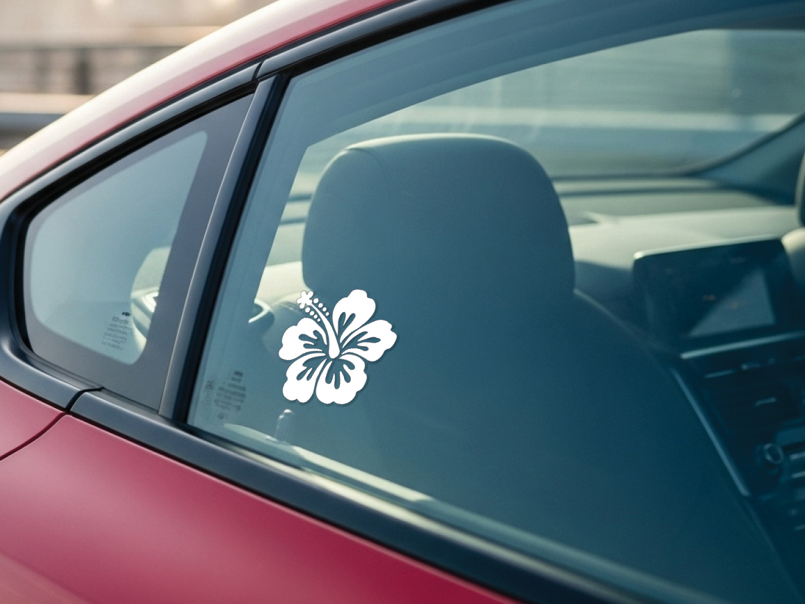 Hibiscus Vinyl Sticker Decal