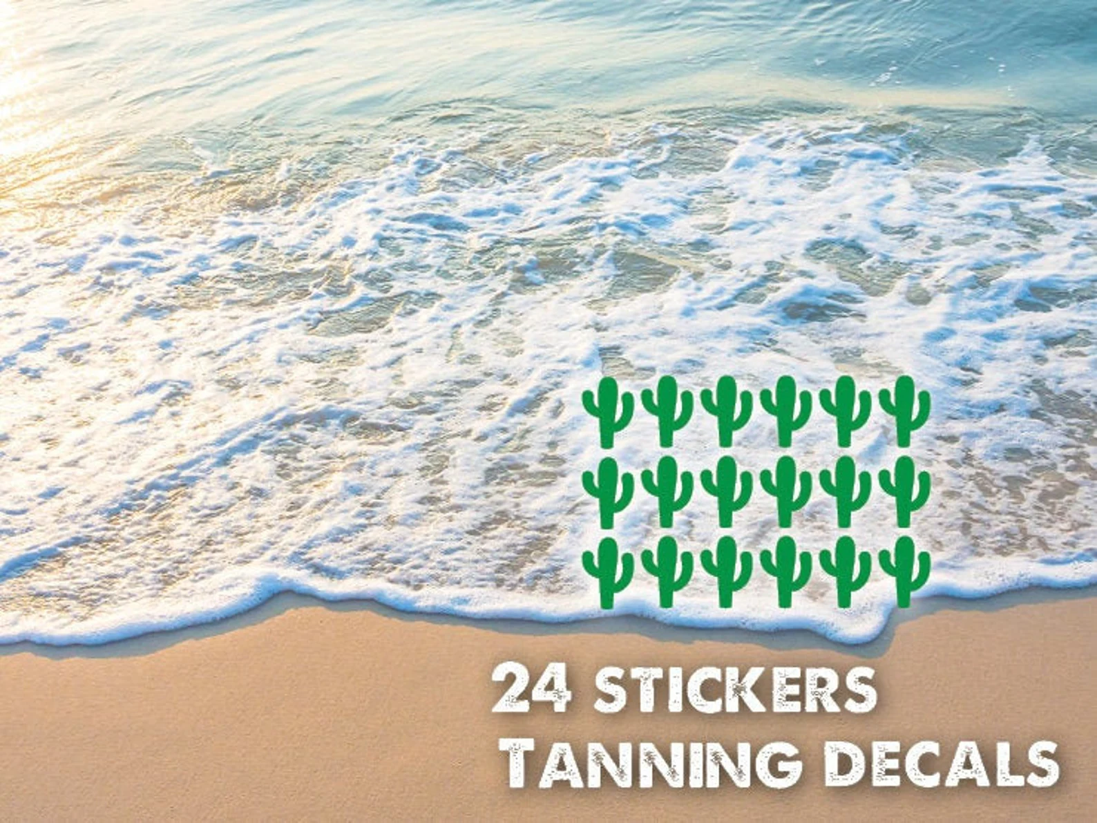 Cactus Tan Line Sticker