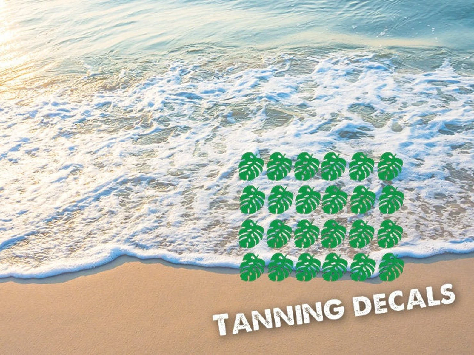 Monstera Tan Line Sticker