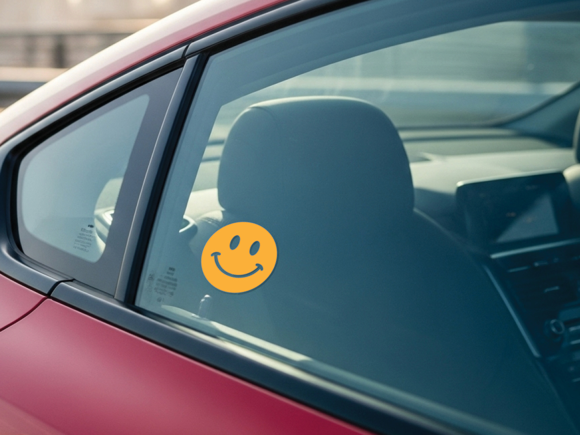Smile Face Flower Vinyl Decal Sticker: Car, Window, Laptop