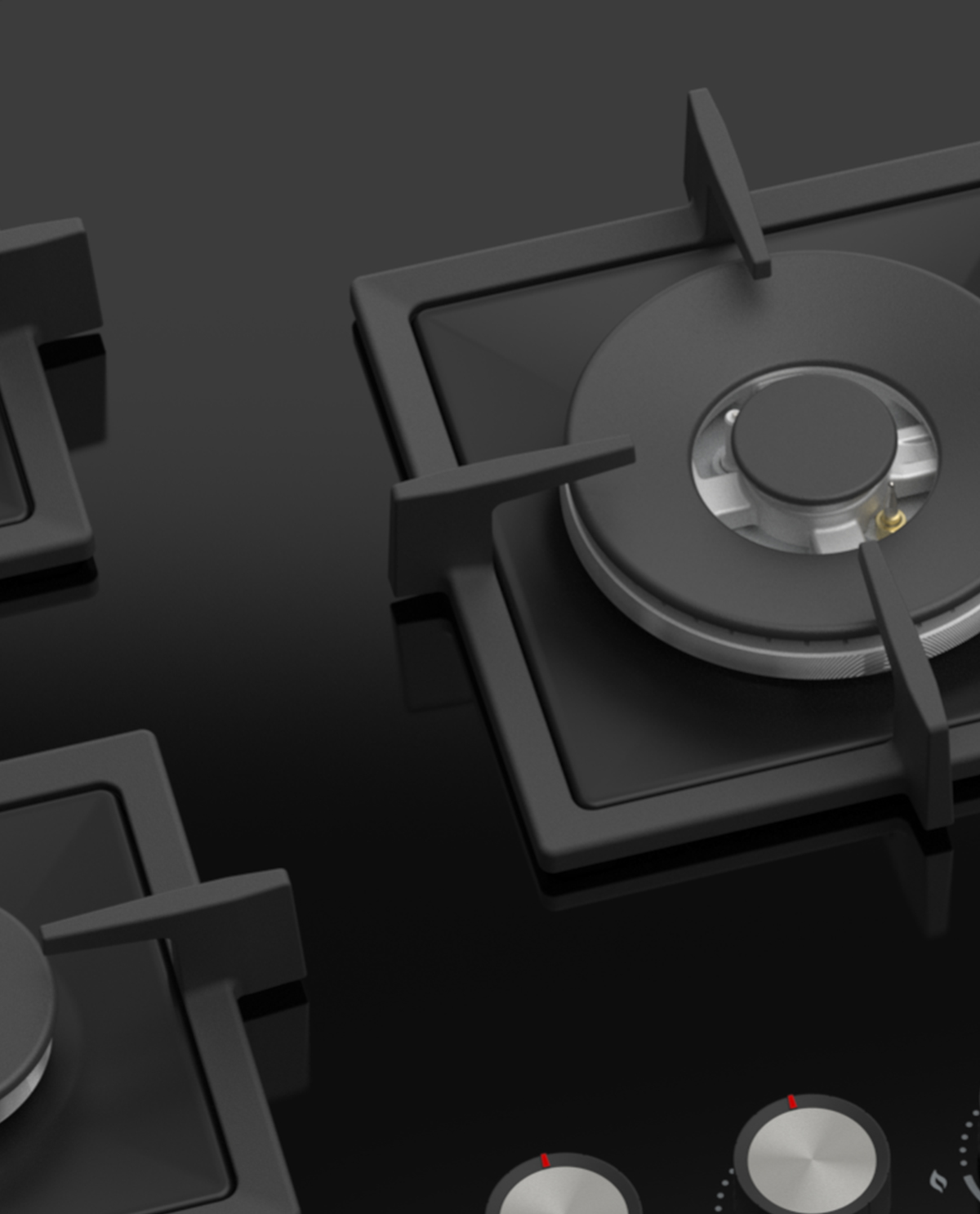 90cm Gas on Glass Hob