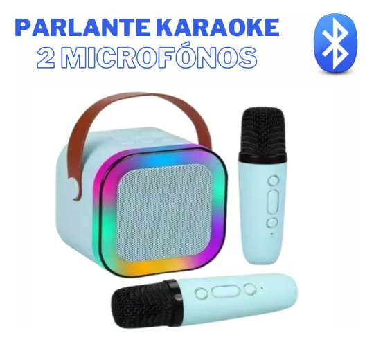 Parlante portátil karaoke 2 microfonos