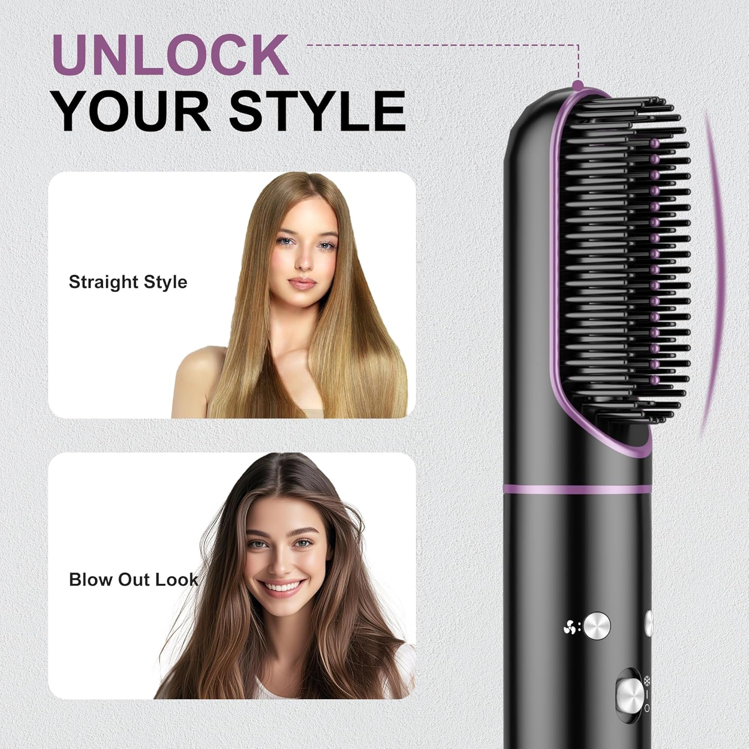 Cepillo secador de cabello iónico