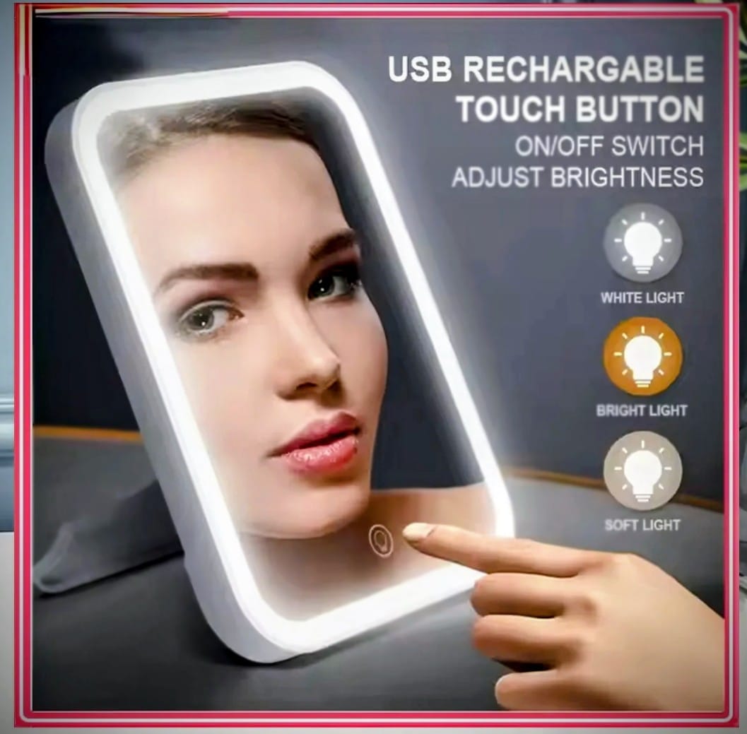 Espejo maquillaje táctil con luz led