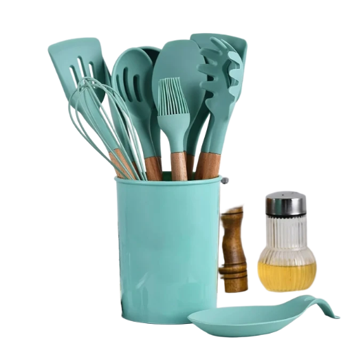 Juego de utensilios de cocina de silicona