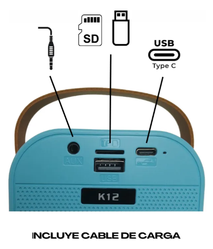 Parlante portátil karaoke 2 microfonos