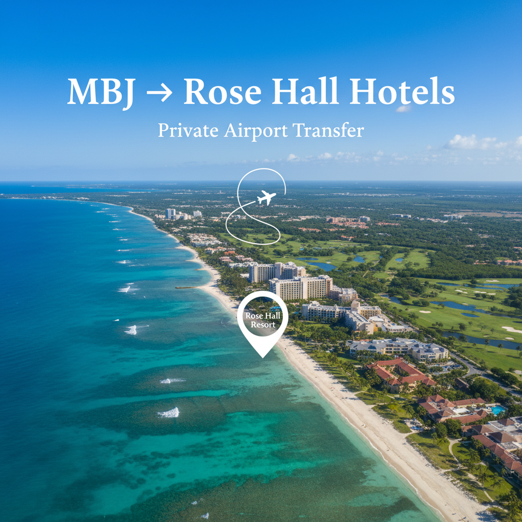MBJ → Rose Hall | Hyatt Ziva & Zilara | Dream | Hilton | Iberostar | Private Airport Transfer