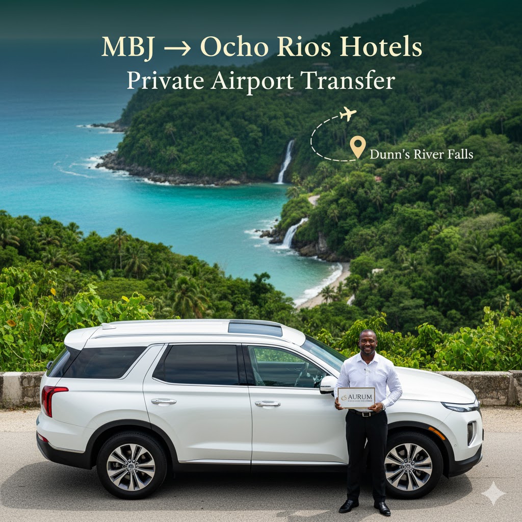 MBJ → Downtown Ocho Rios | Moon Palace | Hibiscus Lodge | Fisherman's Point | Private Airport Transfer