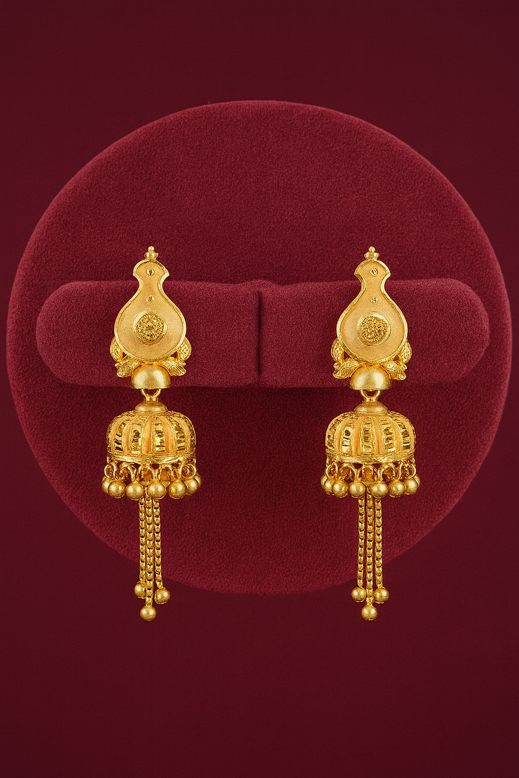 Traditional Gold Jhumka Earrings