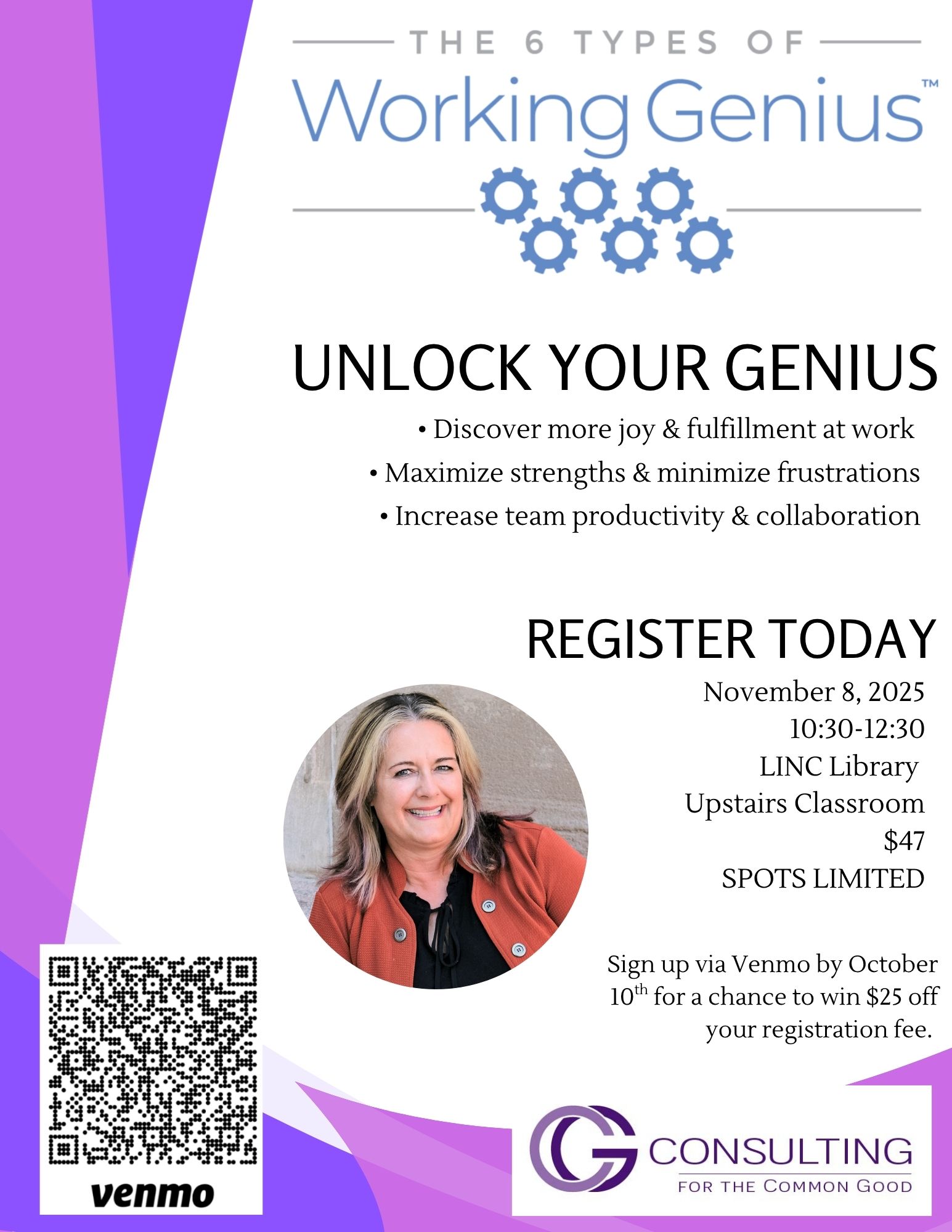 6 Types of Working Genius Workshop 11/8/2025