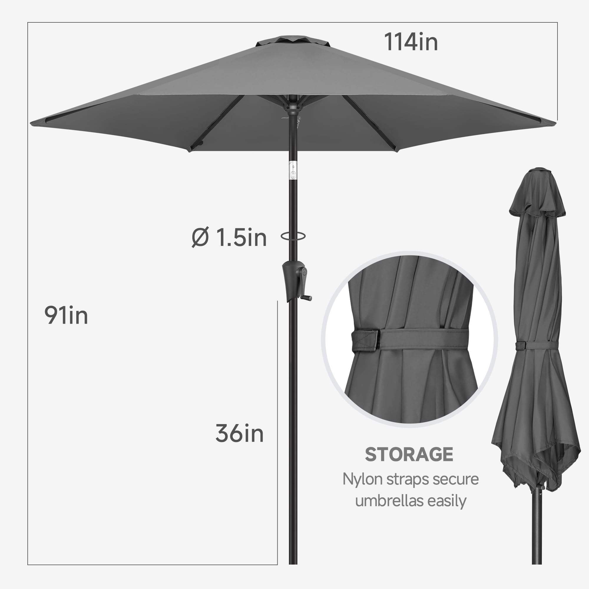 Outdoor Sun Umbrella Center Pole