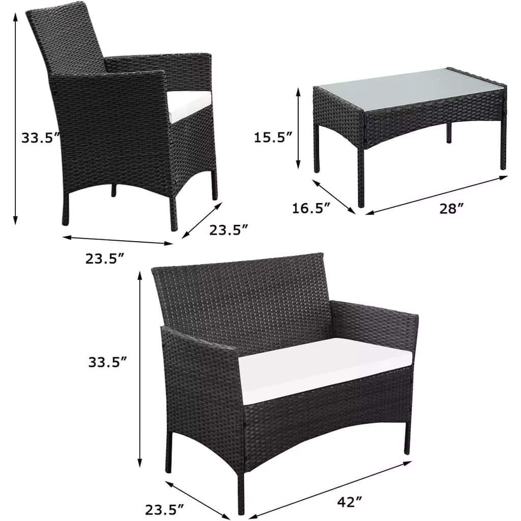 Outdoor Rattan Patio Furniture Set