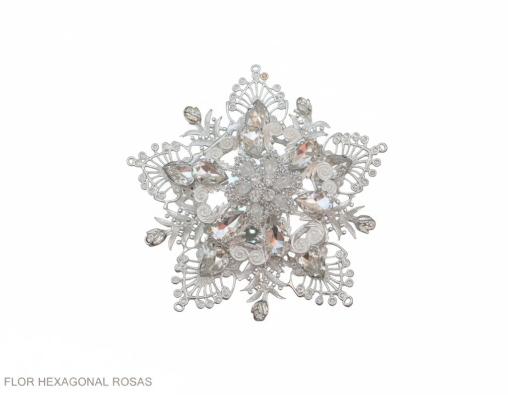 Arras flor hexagonal rosas