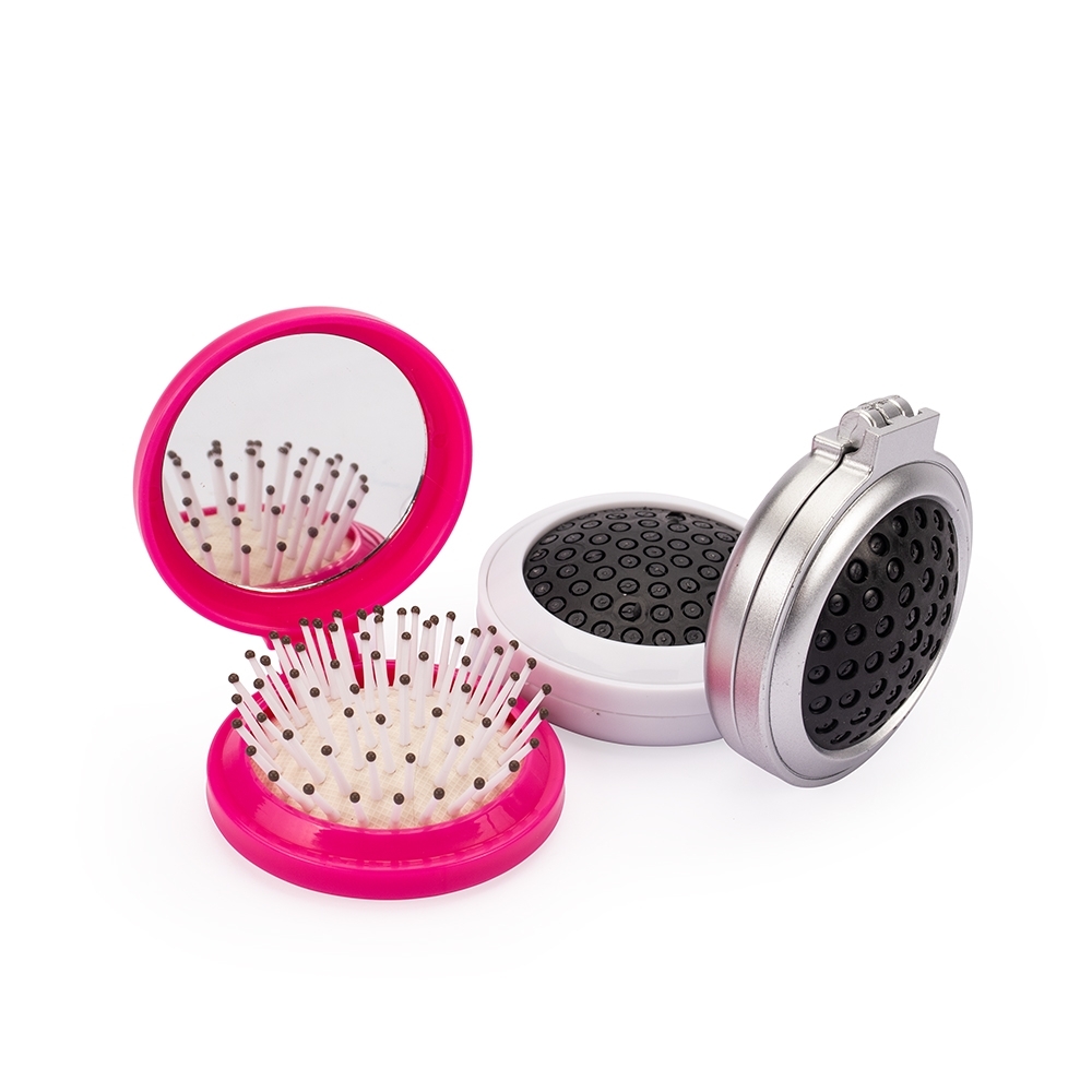 10342 - Escova de Cabelo Portátil com Espelho