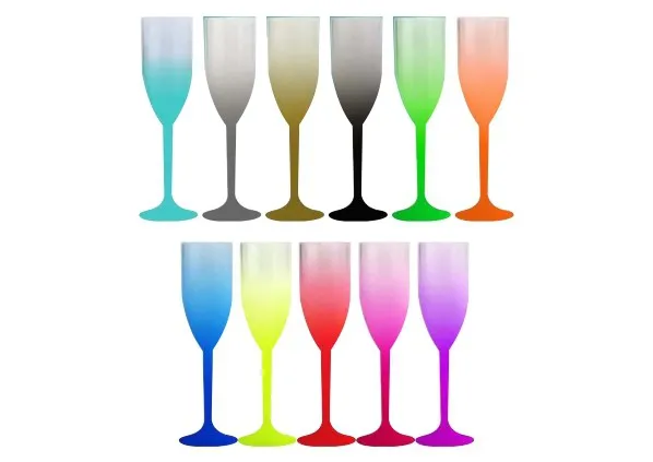 TAÇA DE CHAMPANHE 150ML - JATEADO DEGRADÊ