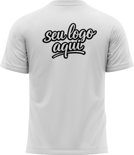 Camiseta de algodão Personalizada logo 10x10 frente e a4 nas costas 