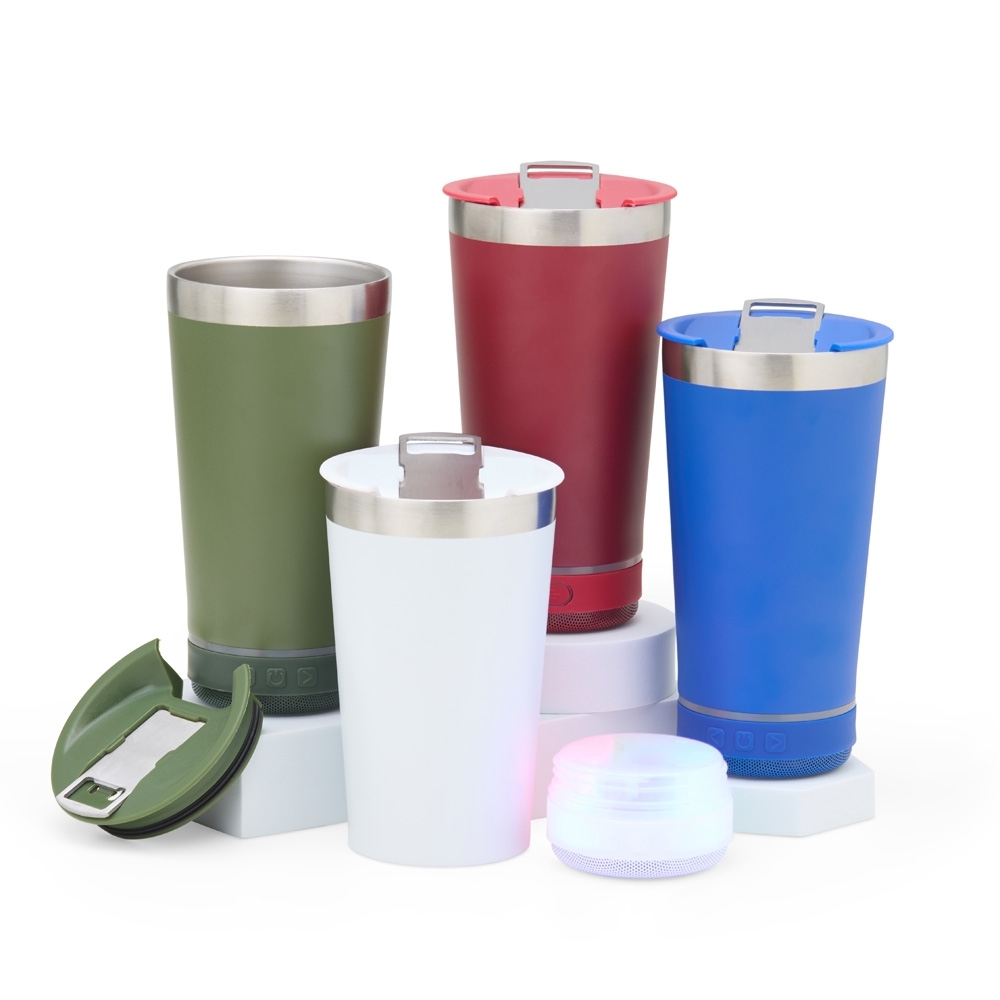 Copo Térmico 400ml com Caixa de Som 18749 