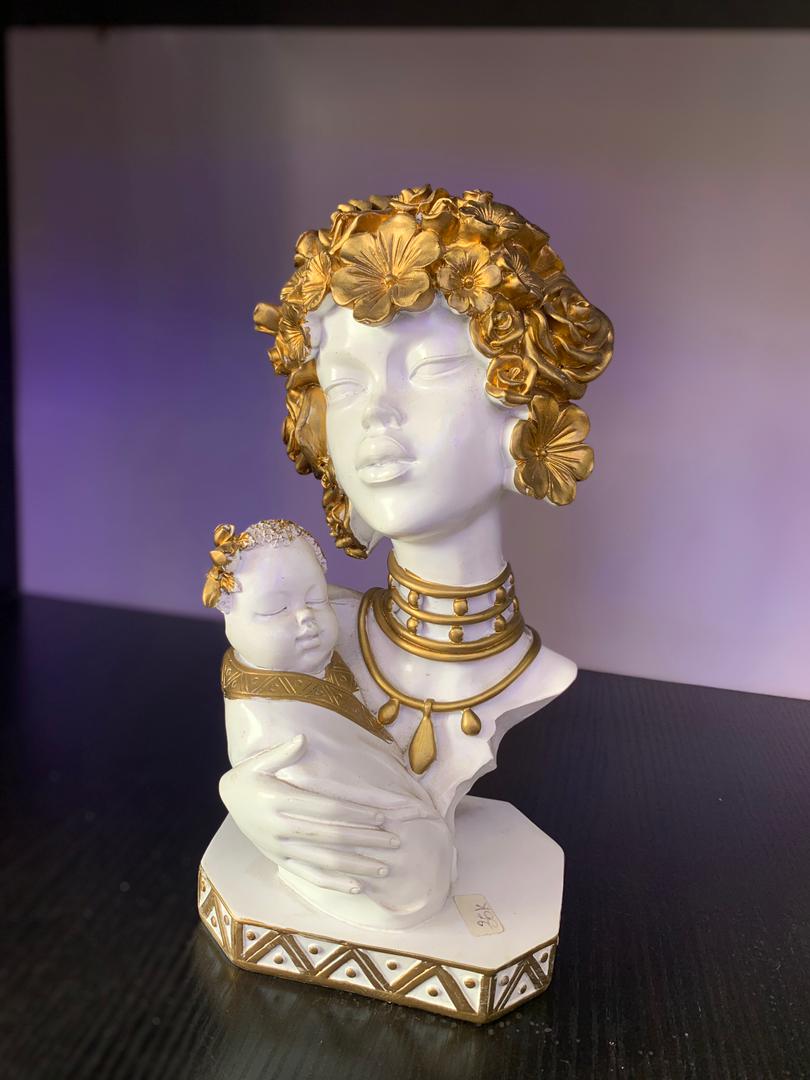 Elegant Mother and Child Sculpture