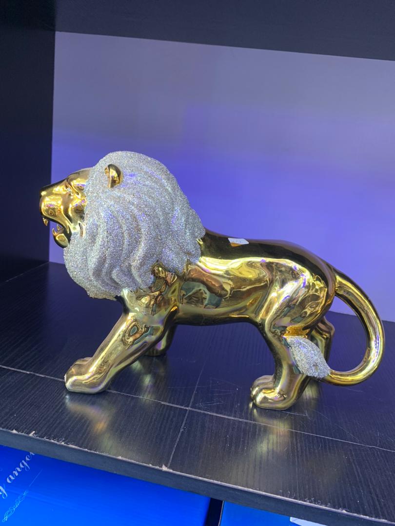 Golden Lion Sculpture
